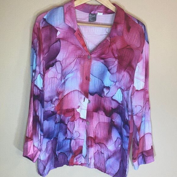 #11 Dolcezza Simply ART Women's Blouse, Size Small - Picture 1 of 8